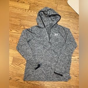 Under Armour Tech Gear Lightweight hoodie. Marl Gray. Size Large